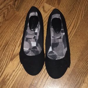 Black Bow Tie Flats